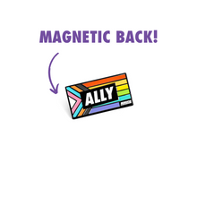 Load image into Gallery viewer, LGBTQIA+ Progress Pride Ally Enamel Pin