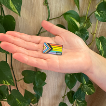 Load image into Gallery viewer, LGBTQIA+ Progress Pride Intersex inclusive enamel pin