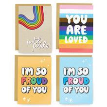 Load image into Gallery viewer, LGBTQIA+ Greeting Cards - I'm So Proud Of You - Rainbow