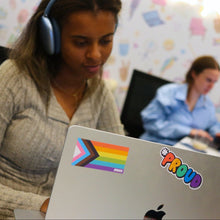 Load image into Gallery viewer, LGBTQIA+ pride flag stickers