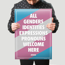 Load image into Gallery viewer, "All Welcome" Purple LGBTQIA+ Poster