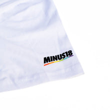 Load image into Gallery viewer, white t-shirt rainbow LGBTQIA+ ally