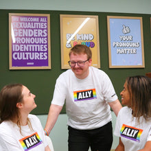 Load image into Gallery viewer, "All Welcome" Purple LGBTQIA+ Poster