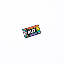 Load image into Gallery viewer, LGBTQIA+ progress pride enamel ally pin