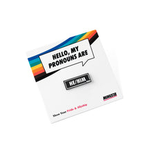 Load image into Gallery viewer, Enamel Pronoun Pins: Black