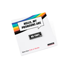 Load image into Gallery viewer, Enamel Pronoun Pins: Black