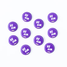 Load image into Gallery viewer, Pronoun Badges: Matte Purple