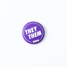 Load image into Gallery viewer, purple they/them pronoun pin
