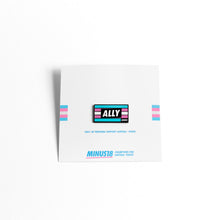 Load image into Gallery viewer, trans ally enamel pin trans flag Minus18