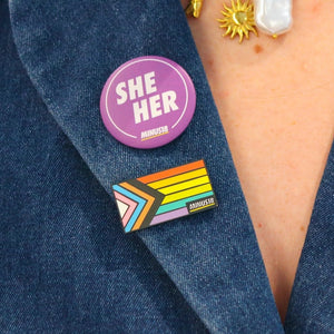 LGBTQIA+ Progress Pride Flag Enamel Pin