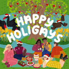 Load image into Gallery viewer, 'Happy Holigays' LGBTQIA+ Festive Holiday Card
