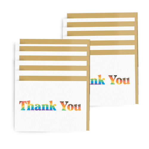 LGBTQIA+ Greeting Cards - Thank You (Pack of 10)