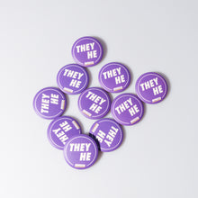 Load image into Gallery viewer, Pronoun Badges: Matte Purple