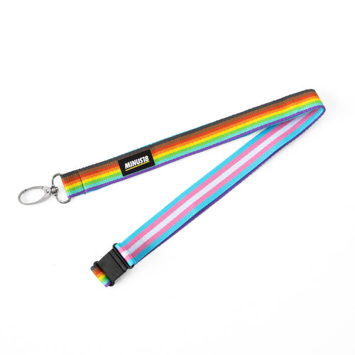 Progress Pride Rainbow Trans Lanyard