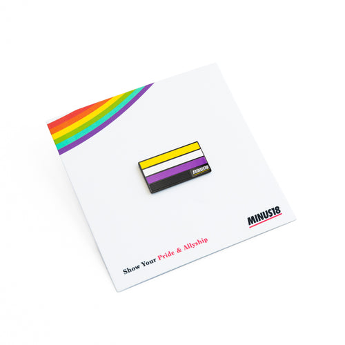 non-binary enamel pride pin