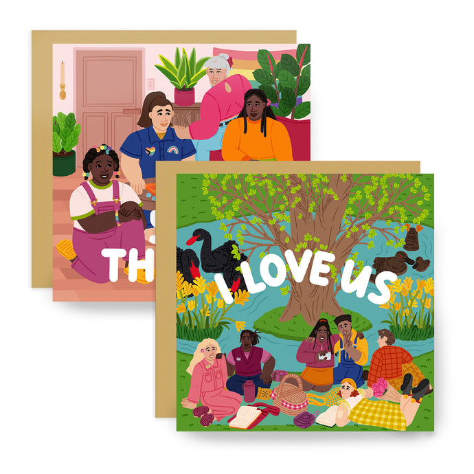 LGBTQIA+ Greeting Cards (Pack of 4)