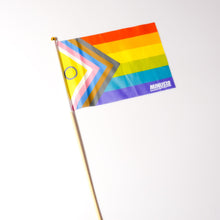 Load image into Gallery viewer, intersex inclusive progress pride flag handheld