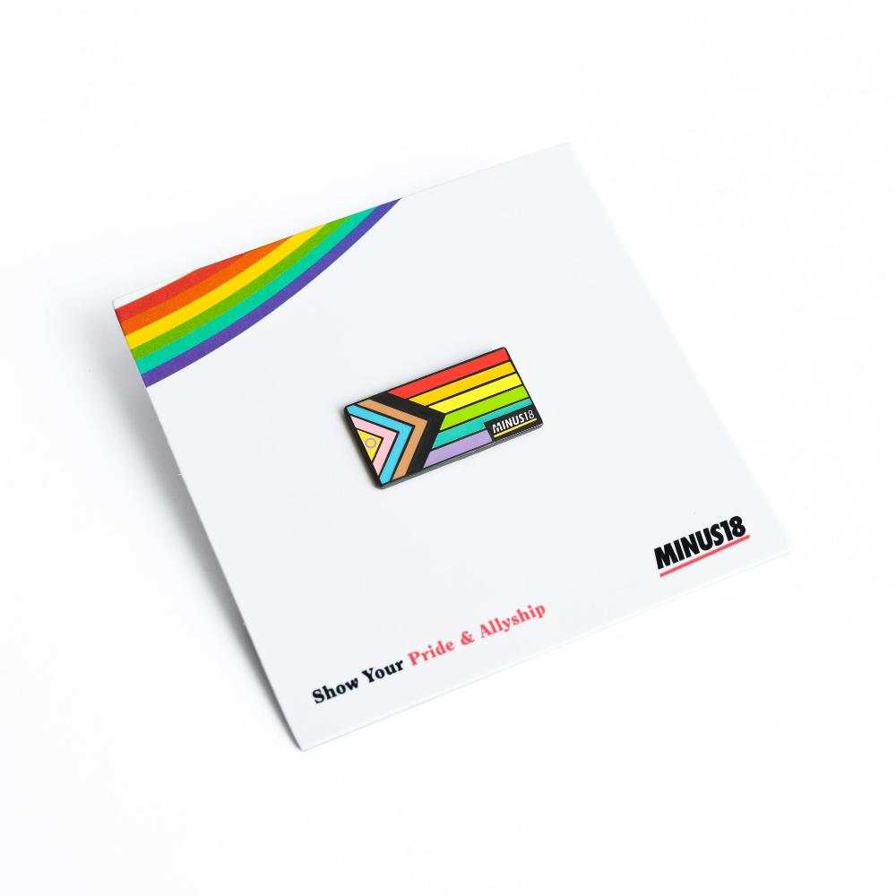 Intersex Inclusive Progress Pride Flag Enamel Pin LGTBQIA+ Minus18