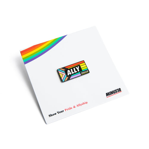 LGBTQIA+ Intersex Inclusive Progress Pride ally enamel pin