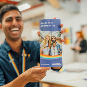 Tips to be an LGBTQIA+ ally flyer