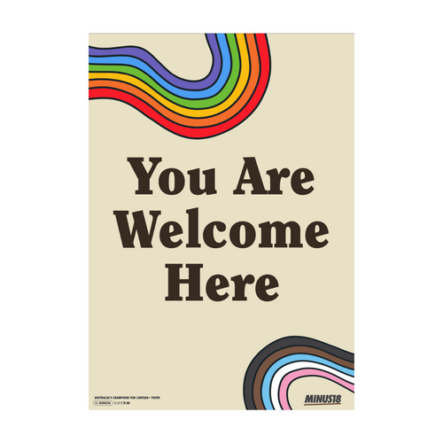 You Are Welcome Here LGBTQIA+ Pride Poster