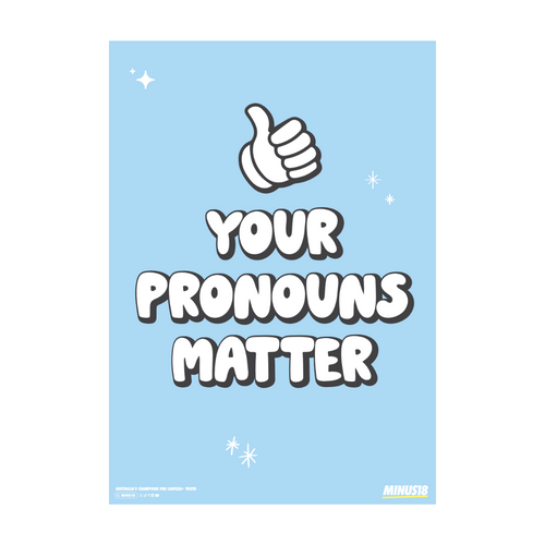Your Pronouns Matter LGBTQIA+ Poster