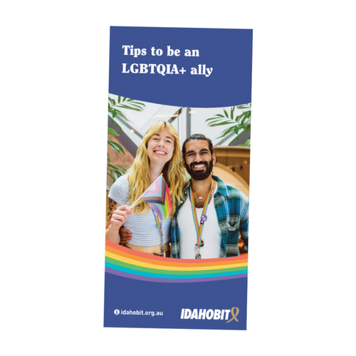 Education Flyer pack of 10 tips to be an LGBTQIA+ ally Minus18