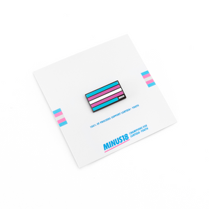 Trans pride flag enamel pin