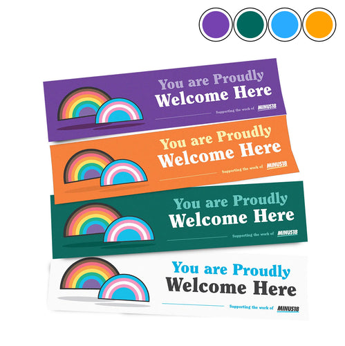 Long You Are Welcome Here Pride Window Decals