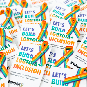 LGBTQIA+ raibow pride ribbons