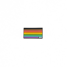 Load image into Gallery viewer, LGBTQIA+ rainbow flag enamel pin brown and black stripe philadelphia pride
