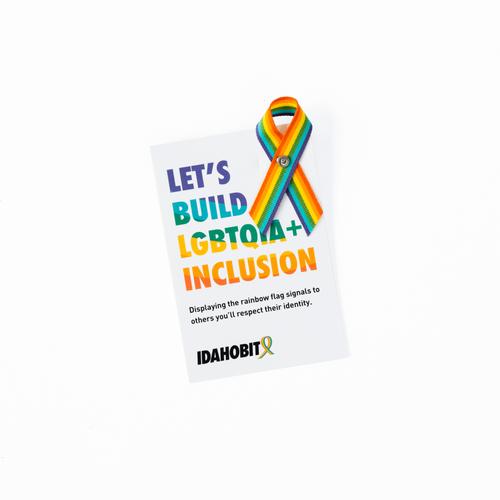 LGBTQIA+ pride rainbow ribbons