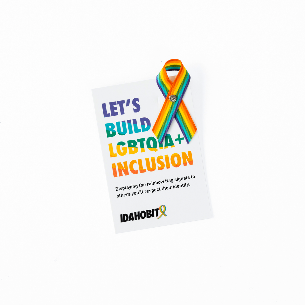 LGBTQIA+ pride rainbow ribbons